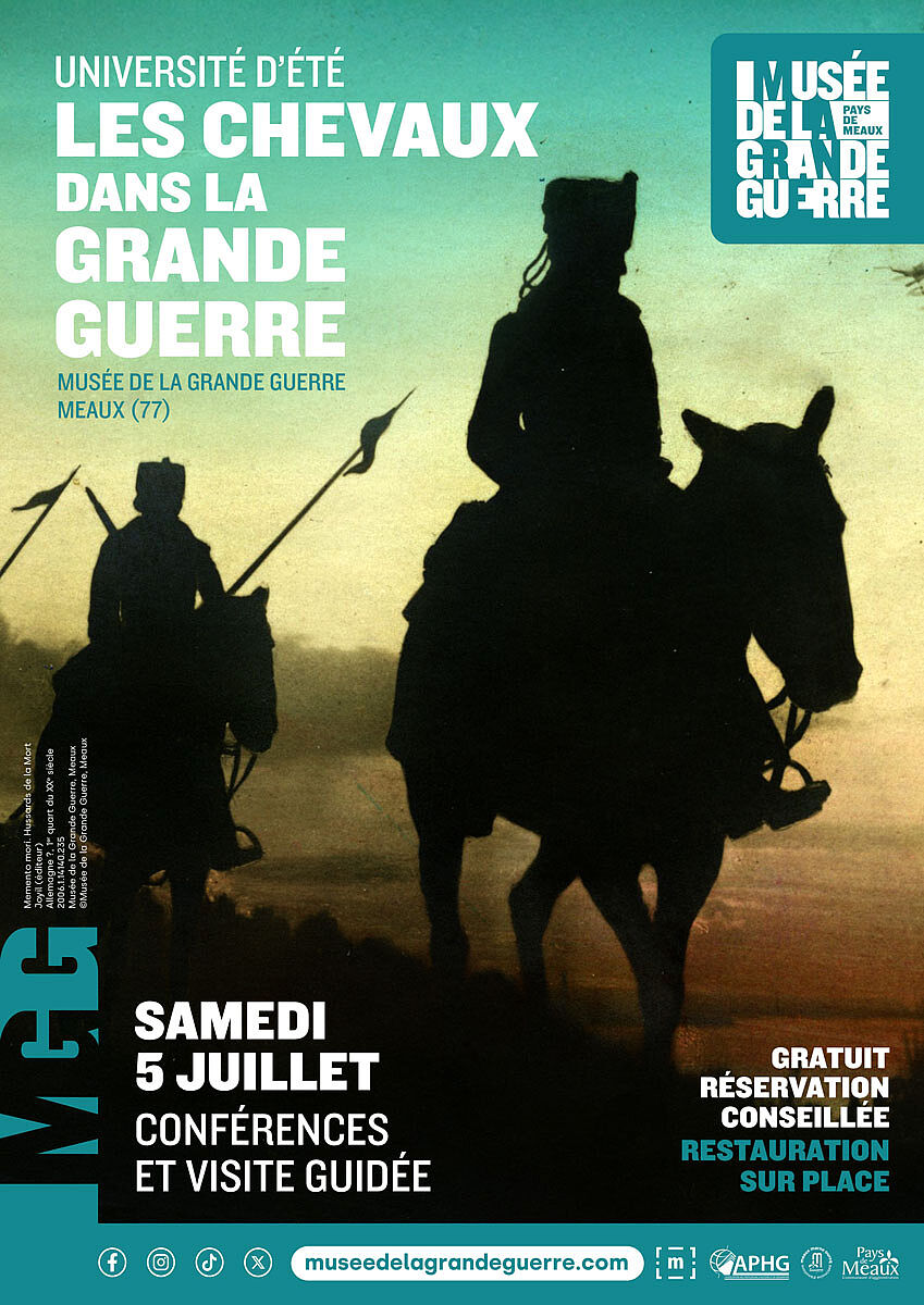 affiche Université d’été : Les chevaux dans la Grande Guerre